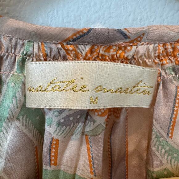 Natalie Martin Amelia Floral Silk Boho Long Sleeve Cropped Top Med- Boho/Cottage - Picture 10 of 13